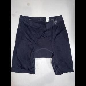 NOVARA Cycle BIKE Shorts LARGE Poly Spandex‎ BlacK Blue Pad